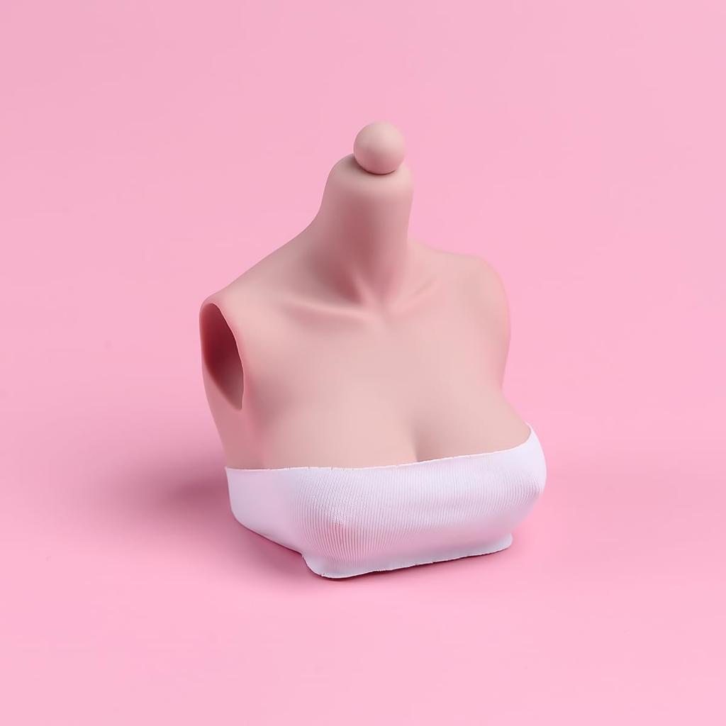 16 Scale Female Chest Replacement Parts Prop for 12-inch Action Figure Body, 16 Scale Female Action Figure Large Chest Decorative Accessory (White