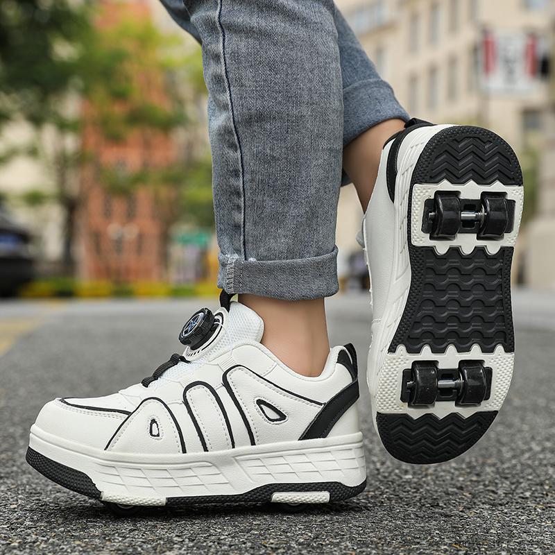 29-40 Kinder Vierrad-Sneaker Rollschuhlaufen Abnehmbare Studenten-Schlittschuhe Sportschuhe Mädchen Skate-Schuhe