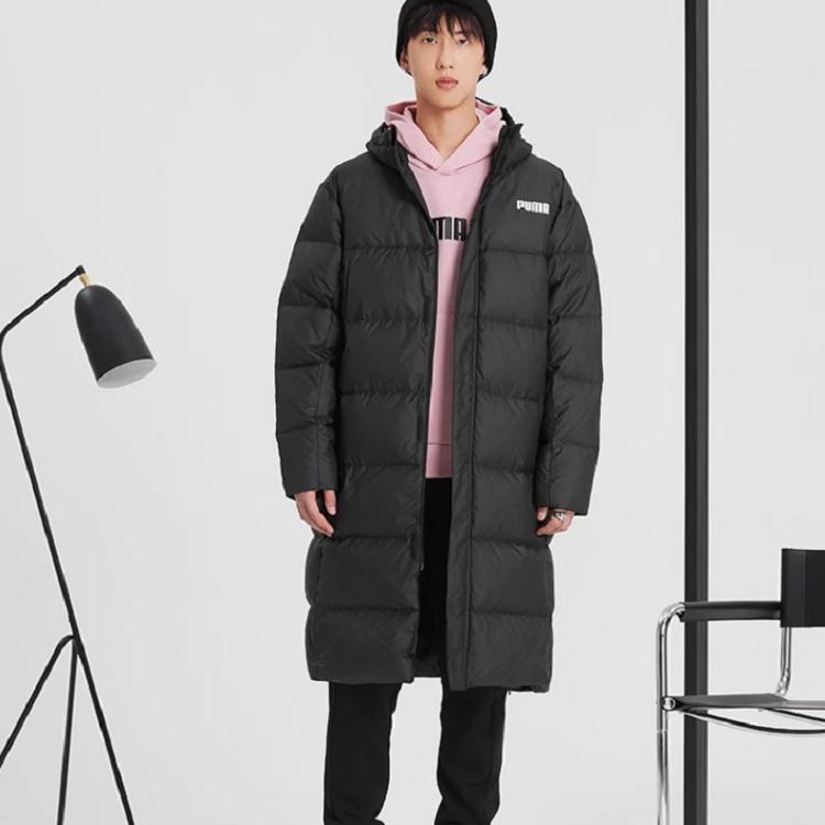 Puma Long Oversized Down Coat 'Black White' Men's 587721-01