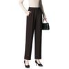 Women's High-Waist Loose Straight-Leg Pants for Elderly - Spring/Autumn Casual Wear