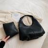 Soft Leather Large Capacity Tote Bag For Women High Quality Solid Color Versatile Underarm Bag Casual Simple Shopping Bags
