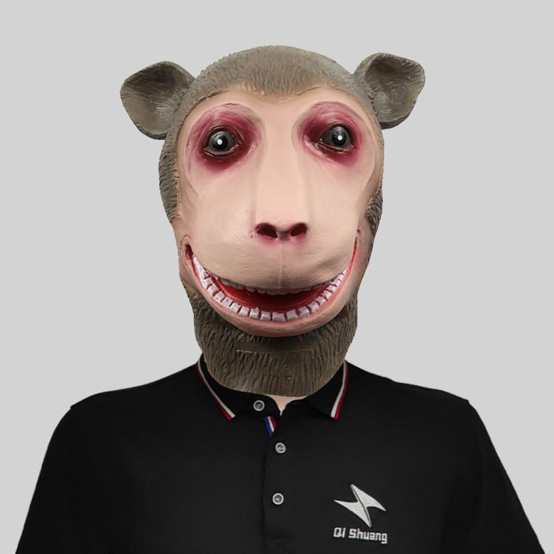 

Игривая маска головы обезьяны гориллы из латекса Идеально подходит для костюма на Хэллоуин и веселого фестиваля