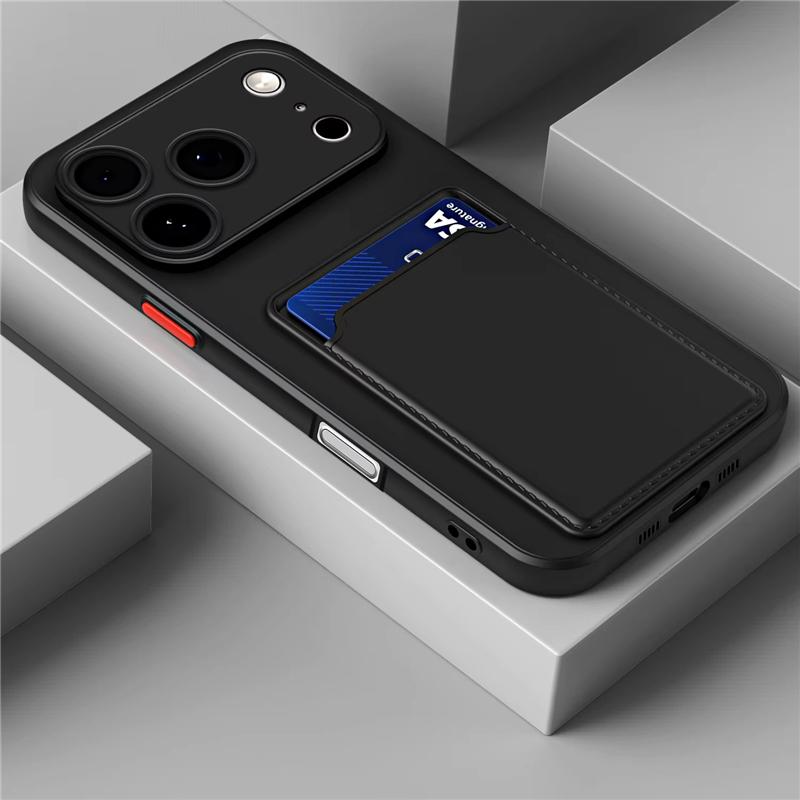 Liquid Silicone Phone Case For For Iphone 17 16 13 15 14 11 12 Pro Max Air 16e Card Holder Wallet Bag Cover For For Iphone 14 15 16 Plus