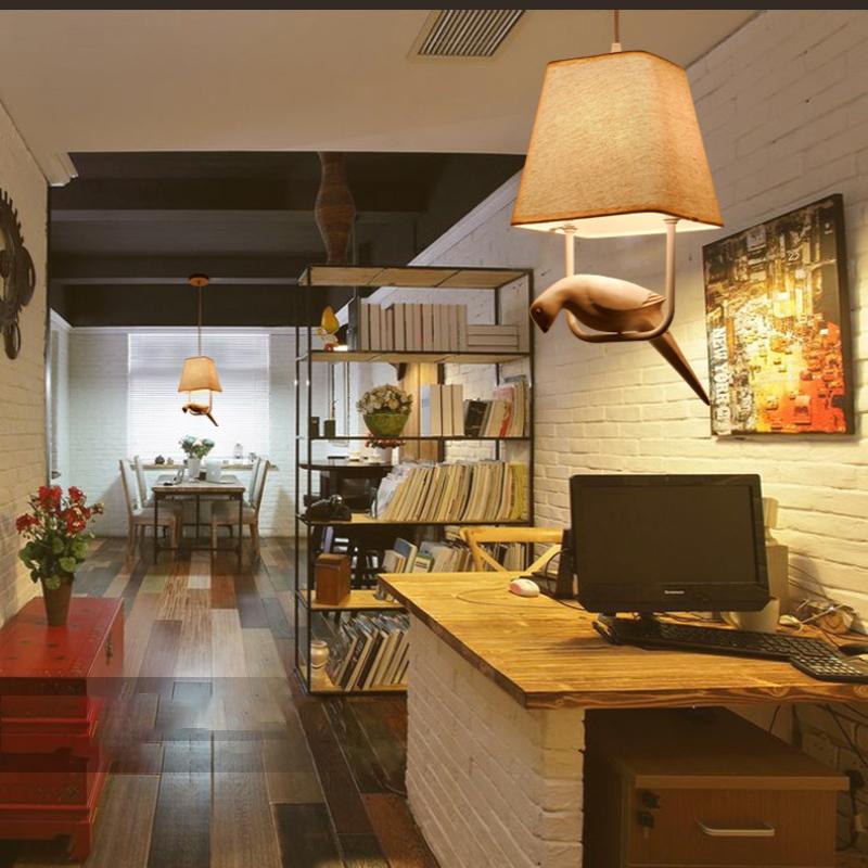 Nordic living restaurant LED chandelier pendent lights magpie bird home decoration lamp designer creative American hanging lamp