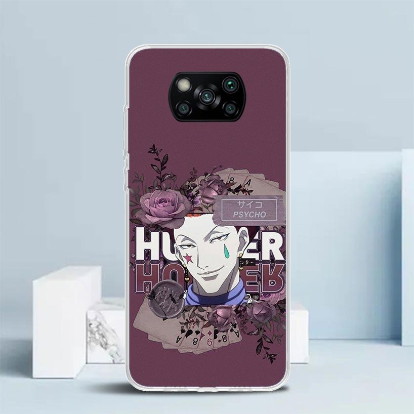 HunterX Hisoka Phone Case For Xiaomi Poco F7 Ultra X5 X6 X7 Pro M7 Redmi 15C 15 13C 13 12C 12 10C 10 10A 9 9C 9A 9T Cover Poco X