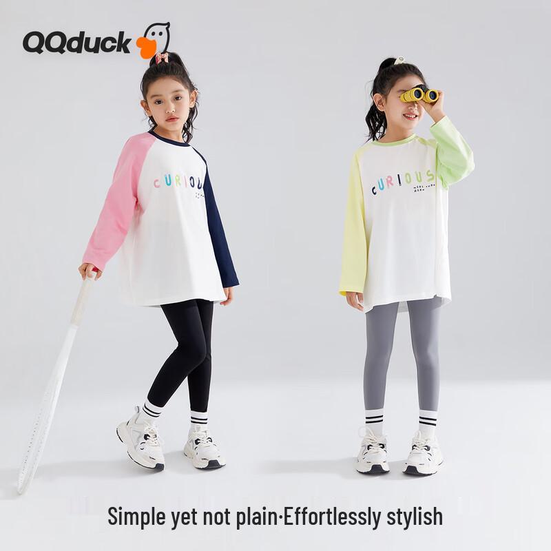 QQ DUCK Girls' Sweet Cool Long-Sleeve T-Shirt