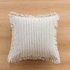 Ramie Cushion Cover with Tassels Euro Flax Decorative Throw Pillow Cover Boho Shabby Chic Style for Couch Bed Home