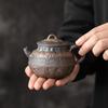 150ml Retro Ceramic Teapot Vintage Rough Pottery Gilded Iron Glaze Teapot High-end Kungfu Tea Pot Tea Maker Tea Ceremony