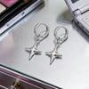 Fashionable Pattern Dangle Earrings Silver Plated Alloy With Spiritual Theme Trendy Wear