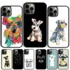 Cartoon Schnauzer Dog Phone Case Cover For iPhone 17 Air 15 16 11 13 14 Pro Max 12 Plus Max Fundas
