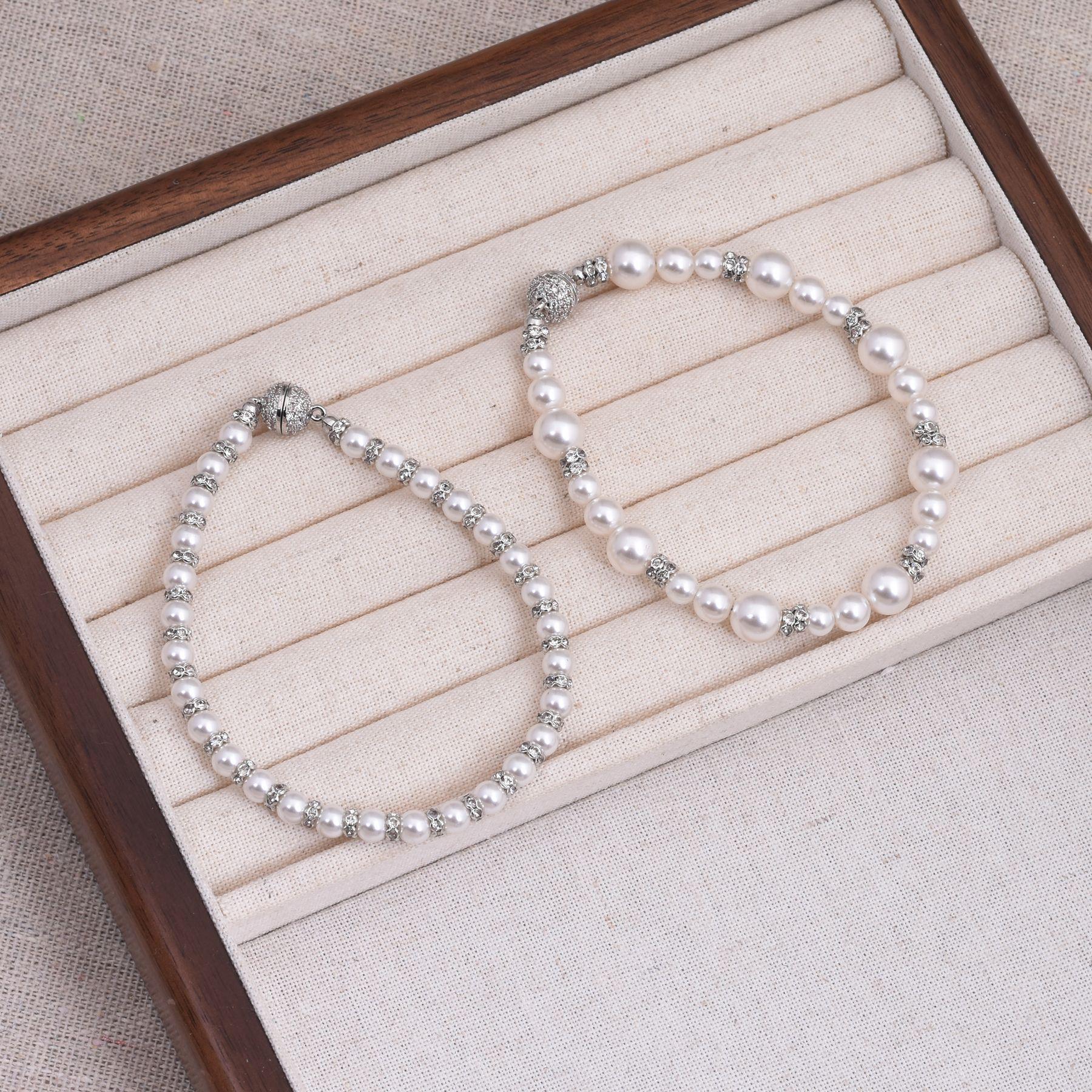 

Elegant Handmade Pearl Bracelet - Women s Korean Style Crystal Beaded Jewelry