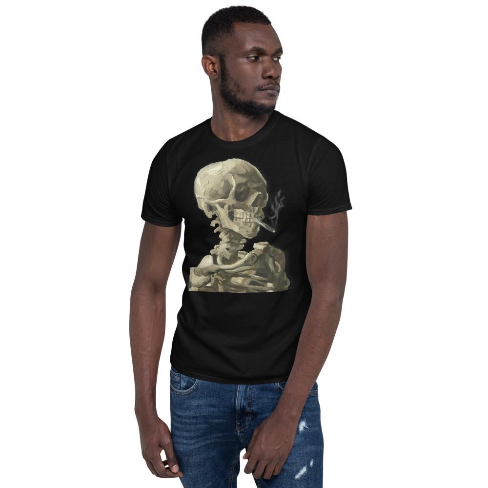Vincent Van Gogh Skeleton Smoking ShortSleeve Unisex TShirt Unisex T-Shirt M