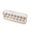 Ice Cubes Stencils Box Easy Release Mini Ice Cubes Tray with Removable Cover Stackable Spill Resistant Ice Cubes Stencils Box
