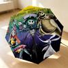 Nightmare Before Christmas 8 Ribs 3Fold Black Glue Uv Protection Umbrella Sun Protection Rainproof Compact Folding Umbrella For Travel Daily Use C9248