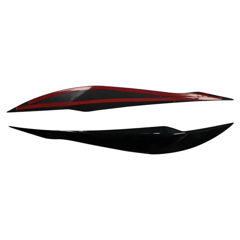 Gloss Black ABS Headlight Eyebrow Eyelid Cover Trim Stickers For BMW F30 F32 F33 F34 F35 F31 318i 320i 2013-2019