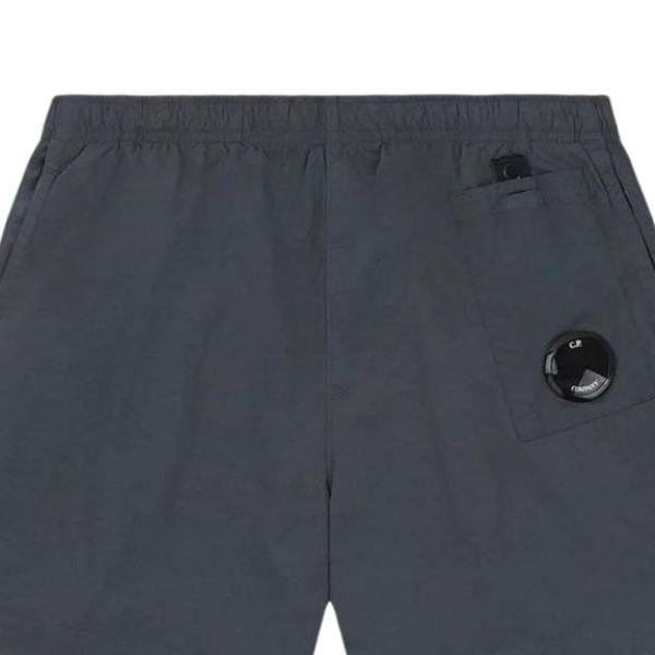 C.P. Company Solid Color Straight Leg Mid Waist Casual Shorts Women Shorts Gray 12CMBW006A005991G978