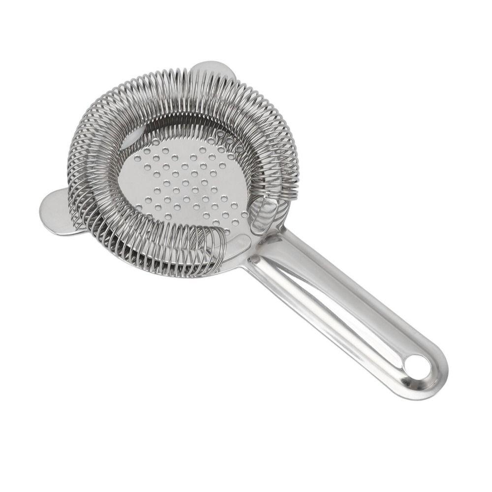 High-Density Spring Bar Strainer Anti Rust Ice Strainer Professional Drink Strainer  Restaurants