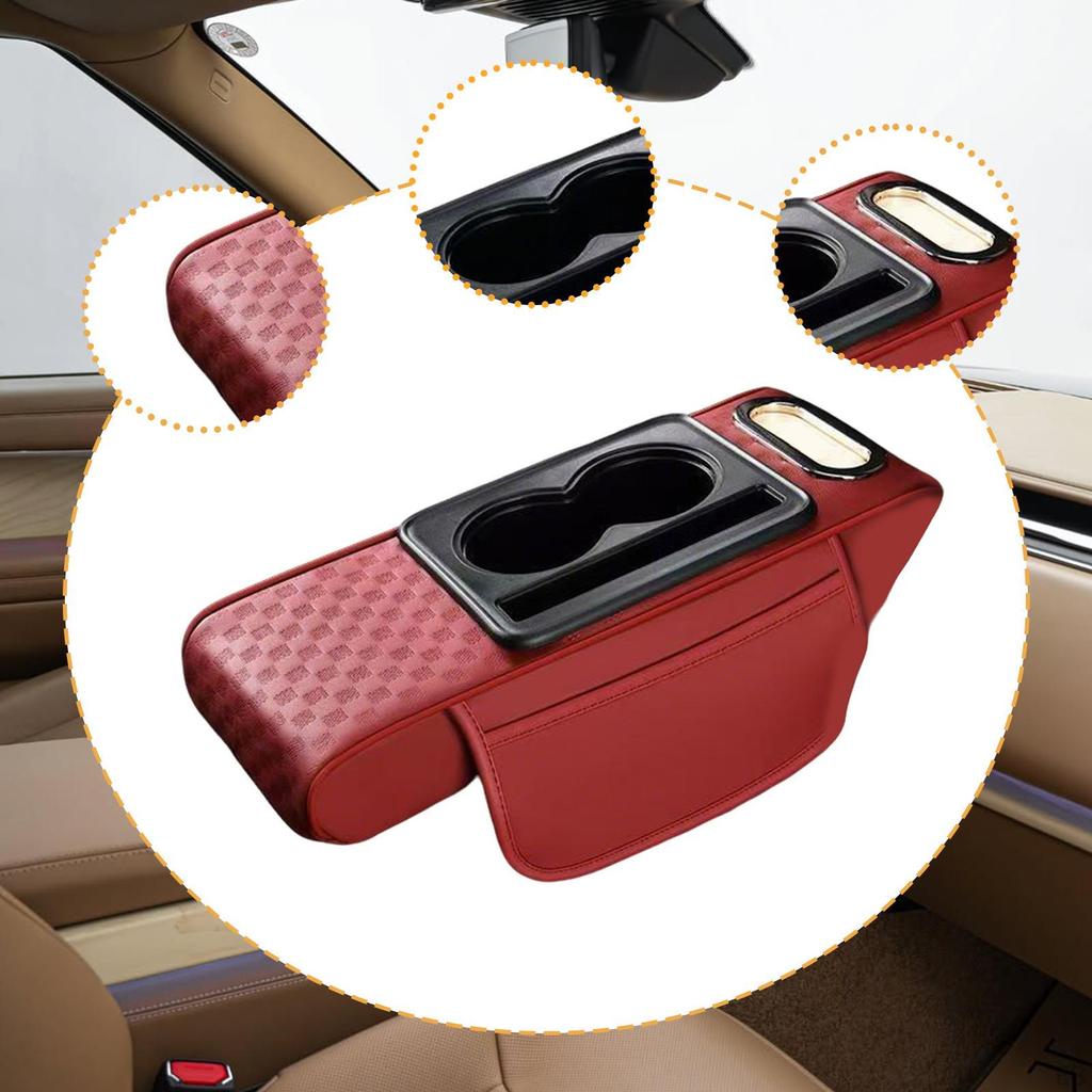 Auto Armrest Cushion Heightening Pad Side Storage Bag Middle Center Console Cover for Truck