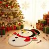 Cartoon Christmas Carpet Xmas Tree Shape Non-Slip Backing Bedroom Rug Soft Imitation Cashmere Bed Side Carpets Household Use
