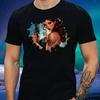 Men's Pin-Up T-Shirt with Pistol Motif Cotton Size S To 5XL
