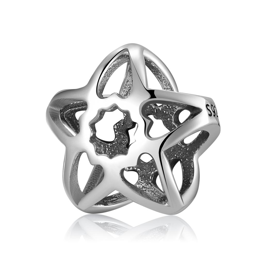 925 Silver Sparkling Angel Wings Dream Catcher Skull Clear CZ Charms for Jewelry Making Fit Original Designer Bracelets