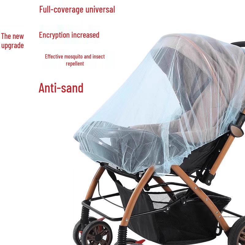 Universal Full Coverage Baby Stroller Mosquito Net with Enlarged Encrypted Mesh
