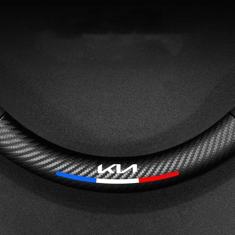 2026 Hot Car Sticker Car Steering Wheel Cover Anti Slip Pu Leather Steering Protector Anti Scratch For KIA RIO 2 3 4 5 Xline X L