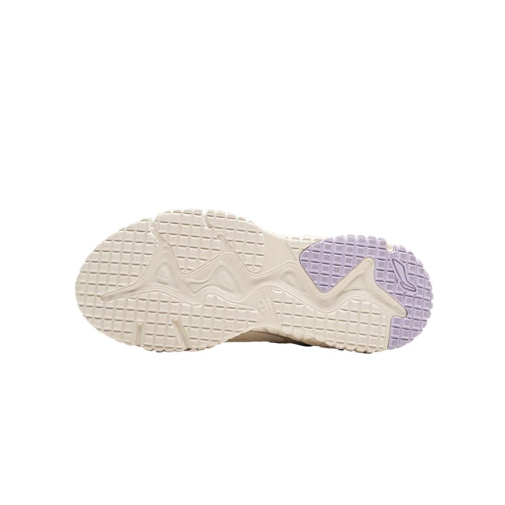 Li Ning Kids Sports Lifestyle Comfortable Soft Non-Slip Shock Absorbing Low-Top Casual Shoes Kids Casual Shoes Off-White Moonlight-Gray YKCU230-4