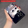 2DFlat Samsung phone case White Fluffy Kitten with Blue Eyes Phone Case Applicable to Galaxy S23 S24 S25ULTRA S26 A12 A14 A15 A16 A54 A55