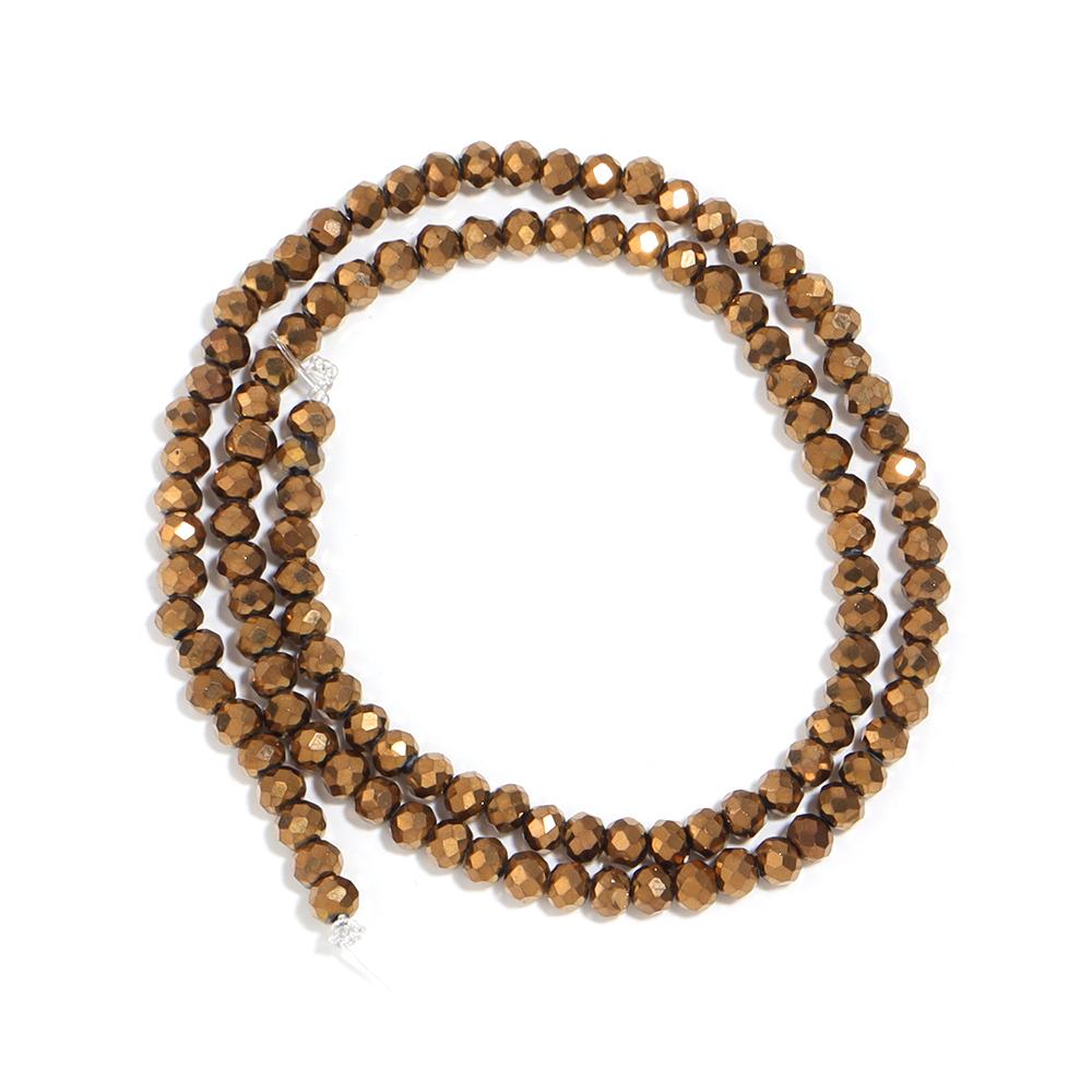 

1 нить 3 4 6 8 10 мм Рондель Граненые Хрустальные Бусины Коричневое Стекло Свободные Бусины Для DIY Изготовления Украшений Ожерелья Браслеты Принадлежности