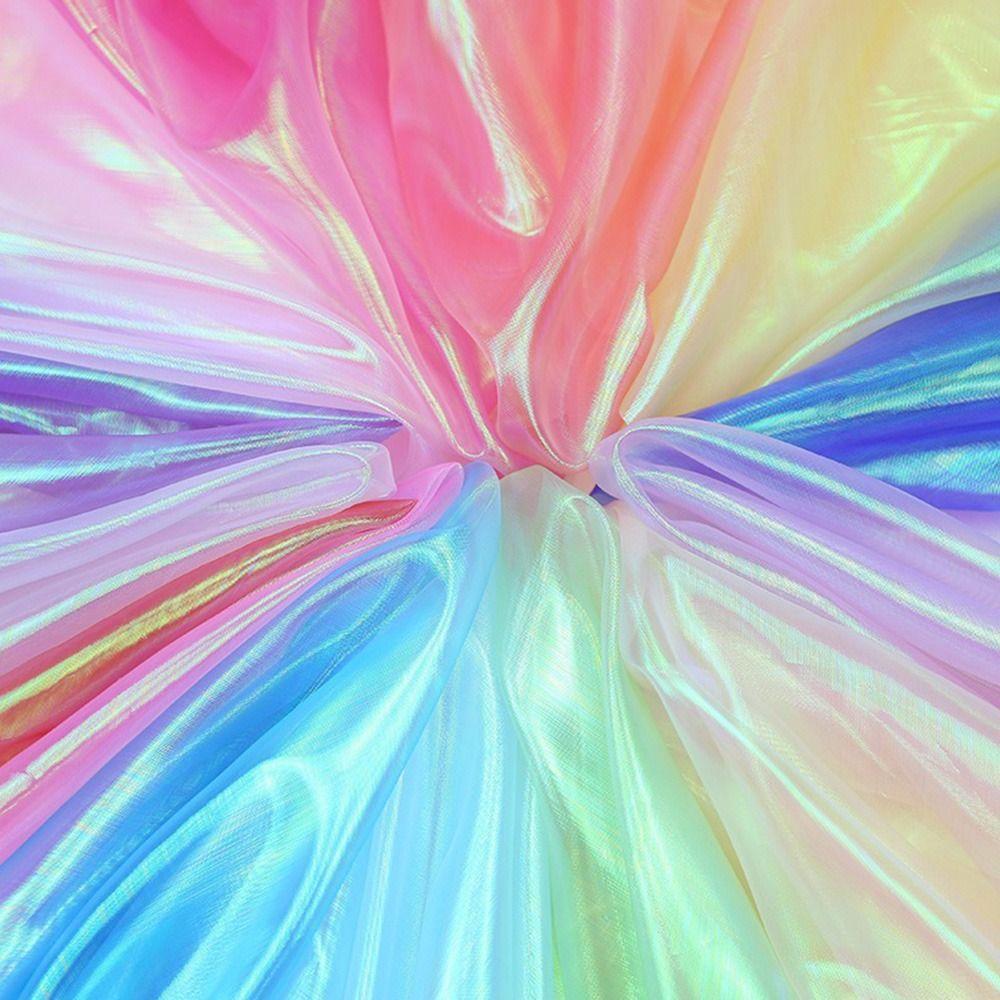 Thin Laser Tulle Shiny Organza Dresses Fabric Skirts Clothes Sewing Organza Fabrics  Designer