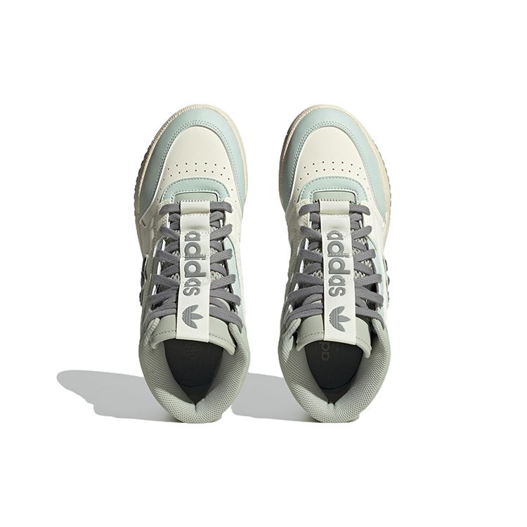 Adidas Originals Drop Step XL Fabric Leather Slip Resistant Durable Lightweight Mid Top Sneakers Men Sneakers White Green HQ6948