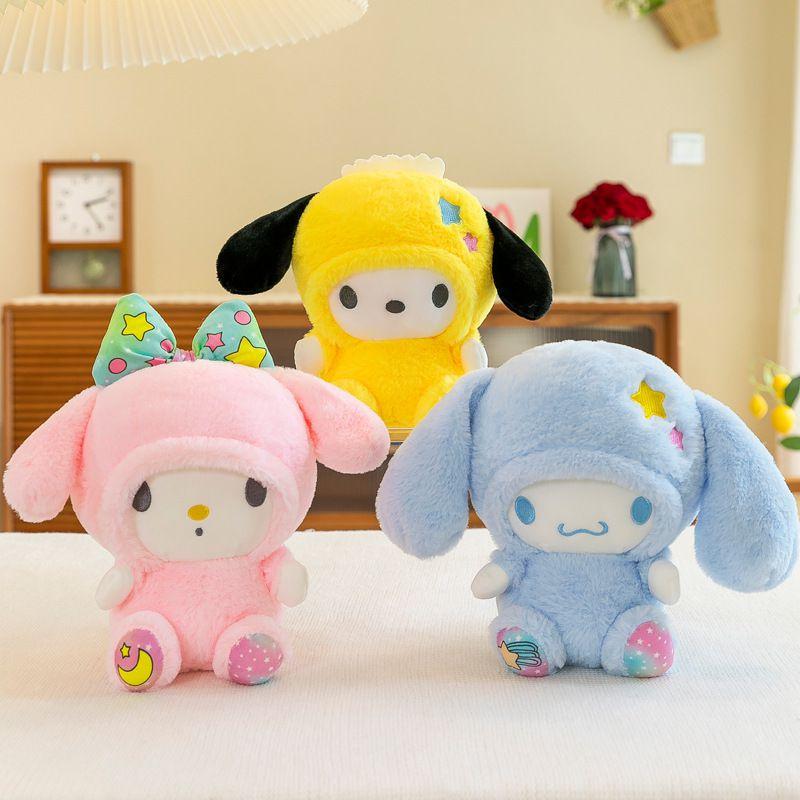 Adorable 25cm Sanrio Melody Plush Toy Kuromi Pendant Cartoon Girl Gift
