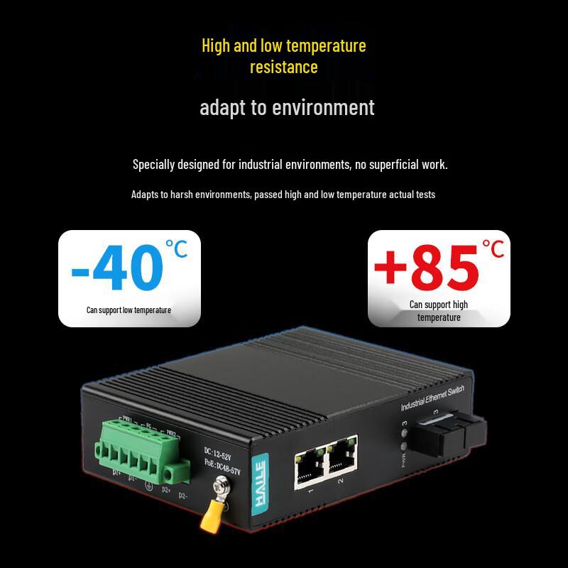 HAILE Industrial 100M Fiber Optic Transceiver Switch