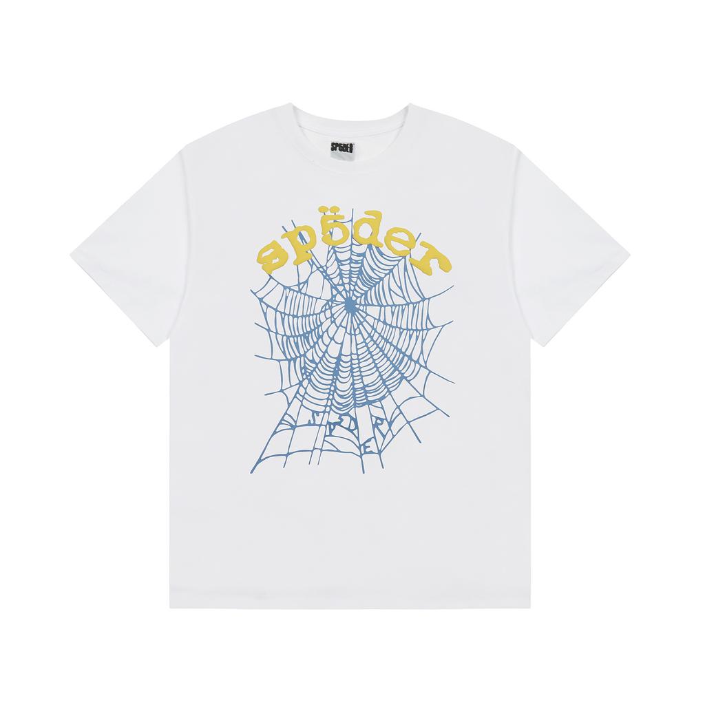 2025 European and American Trend Sp5der New 555555 Phobia NY Spider Web Letter Cotton Couple Short