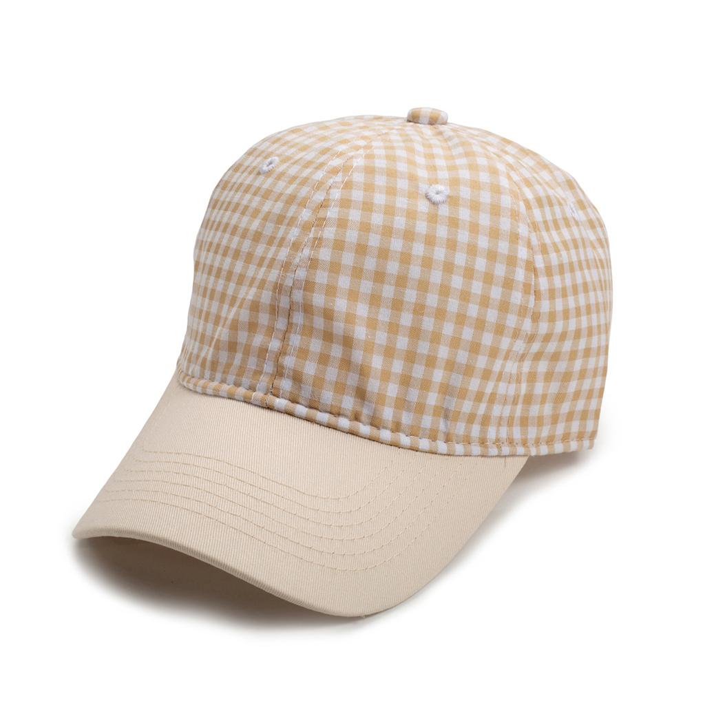 ins trendy versatile sunshade sun hat classic checkerboard printing baseball cap children