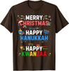 Happy Hanukkah Happy Kwanzaa Happy Holidays Unisex T-Shirt