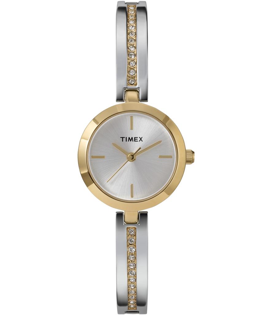 TIMEX Main Street Watch Quartz Water Resistant Mineral Glass Silver Dial TW2W96200 Unisex