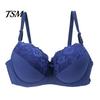 Thin Mold Cup Bra Women's Plus Size Push Up Sexy Floral Lace Full Gathering Effect Coverage Underwired Padded Supportive Everyday for Heavy