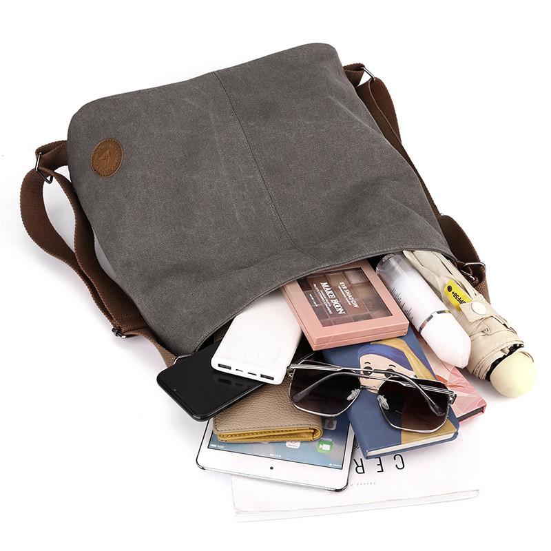 Sac Cabas en Toile Pour Femmes Avec Poches Zippées Urbain Décontracté Élégant Capacité Moyenne