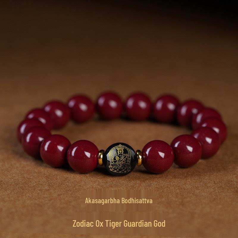 

Браслет из киноварных бусин Будды - Талисман удачи для мужчин и женщин 10MM
