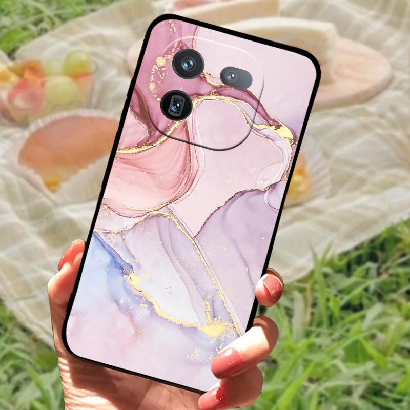 For Vivo IQOO 12 Pro Case Soft Marble Black Silicone Phone Back Cover For Vivo IQOO 12 Pro Case Cover IQOO12 Pro Coque Funda