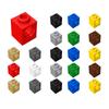 60PCS 6541 Building Block 1 X 1 with Hole Bricks Collections Bulk Modular Toys For Technical MOC DIY Figure Assembled Kids Gift