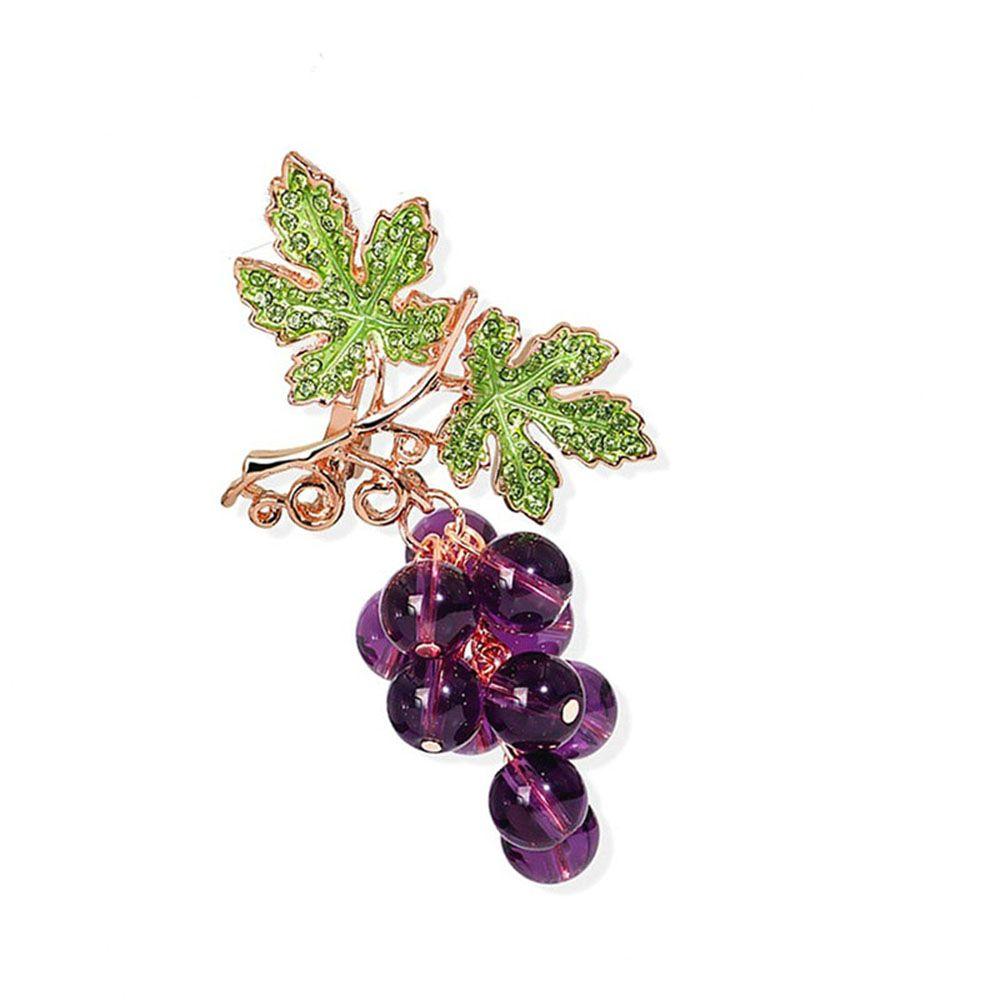 

Luxury for Women Crystal Brooches Brooch Pins Wedding Elegant Jewelry Vivid Fruit фиолетовый