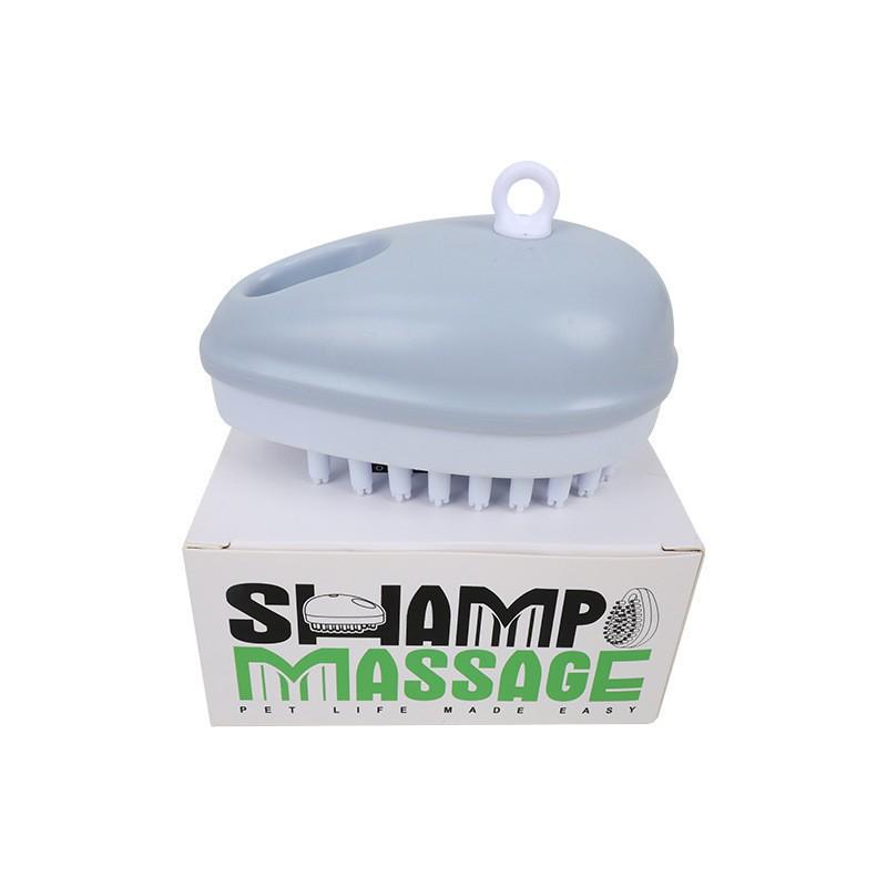 Pet Bath & Massage Brush for Dogs and Cats - Hair Cleaning & Removal