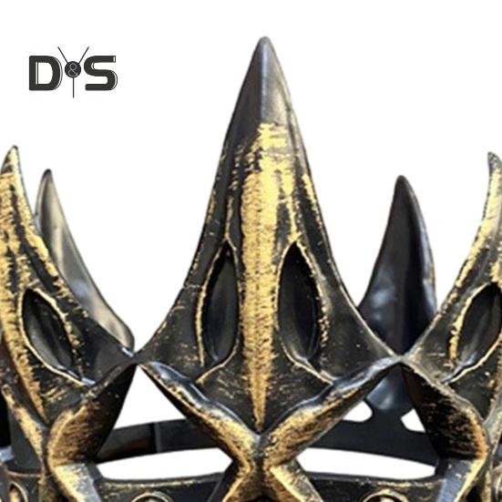 Evil Queen Crown Headband Adult Goth Headpiece for Medieval Halloween Party Masquerade Stage Performance