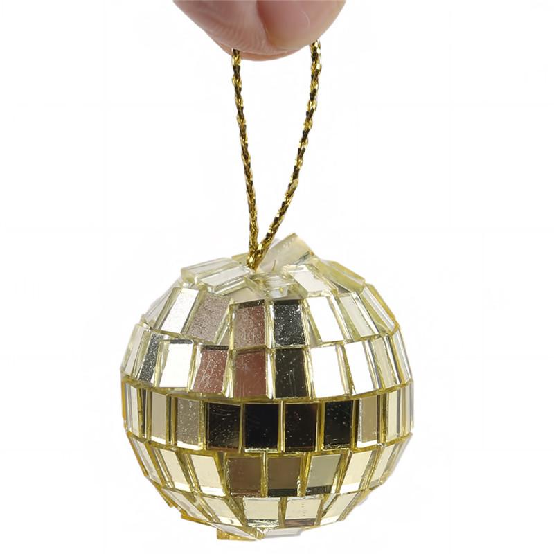 6Pcs/pack Christmas Decoration Balls Exquisite Sparkle Holiday Christmas Supplies Glass Mirror Balls Home Decoration Accessories