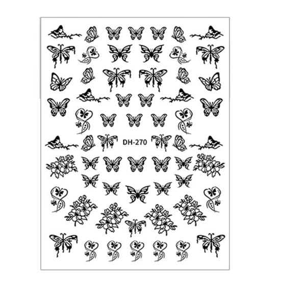Manicure Decal Delicate Exquisite Glue-free Hollow Butterfly Nail Art Transfer Sticker for Women