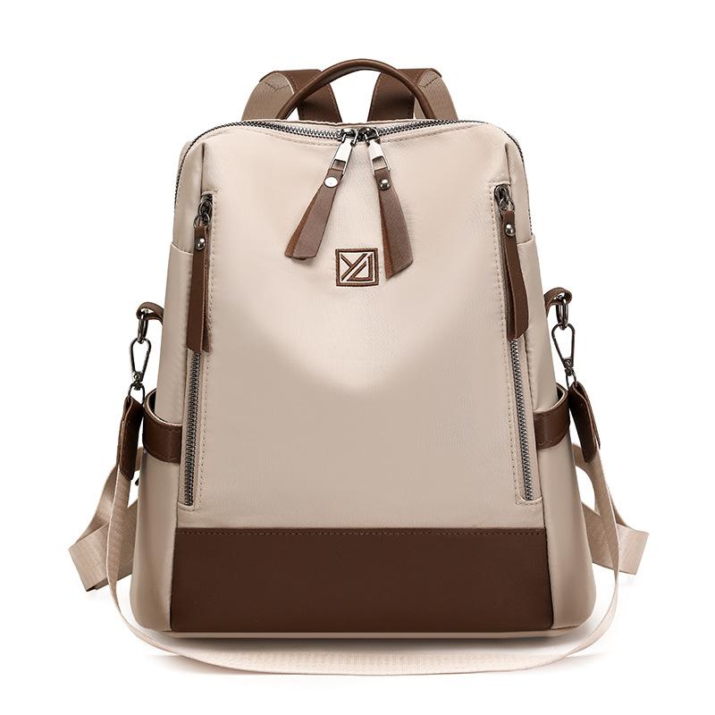 Women's Color Block Backpack Lightweight Water-repellent Multi-functional Shoulder Bag