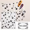 Easy to Apply Nail Decals 6 Sheets Halloween Stickers for Women, Pumpkin Ghost Bat Skull Design Manicure Decoration Decals, Art Accessories Home Salon